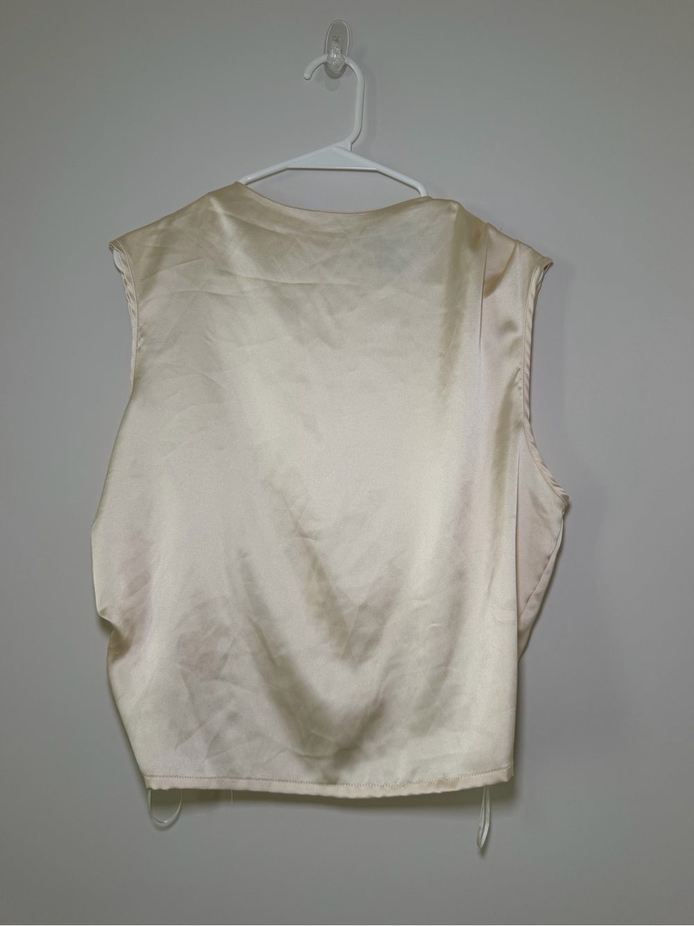 Sincerely Jules Soft Cream Satin Tank Top Women’s XL - Picture 8 of 10